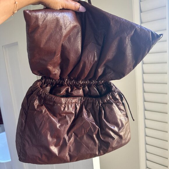 Christian Wijnants Acube Bag - Brown Lambskin Leather - Picture 5 of 12